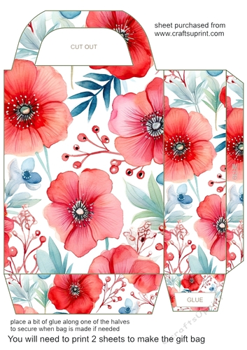 Christmas floral gift bag 14