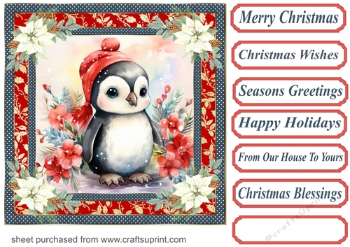 Christmas animals card front 1