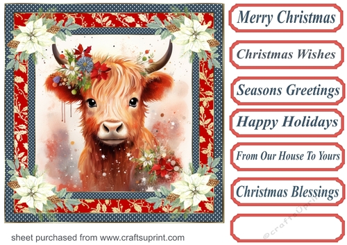 Christmas animals card front 7