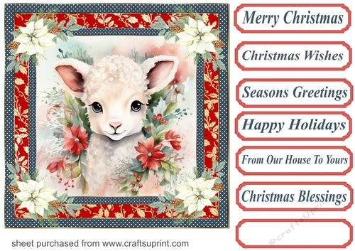 Christmas animals card front 8
