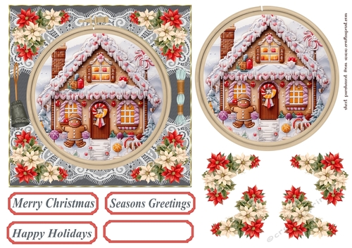 Faux Cross stitch Christmas card front 15