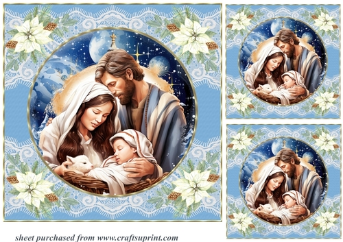 3 Christmas nativity card fronts/toppers 2