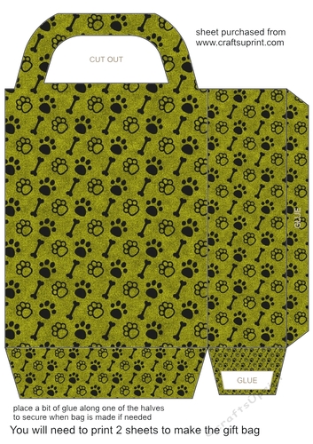 Paw and bone gift bag 1
