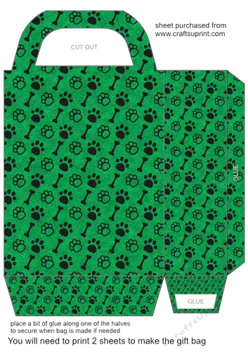 Paw and bone gift bag 2