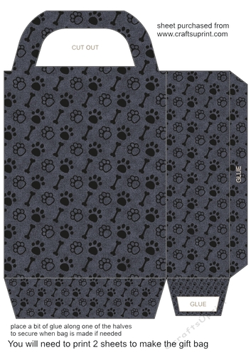 Paw and bone gift bag 4