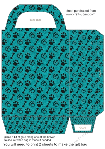 Paw and bone gift bag 5