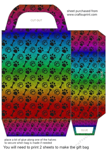 Paw and bone gift bag 6