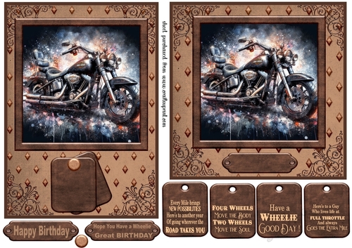 5x7 and 6x6 Motorbike card fronts 1