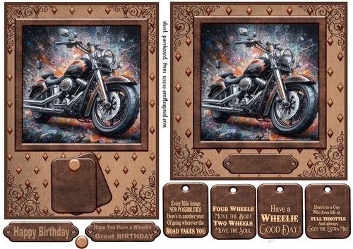 5x7 and 6x6 Motorbike card fronts 3