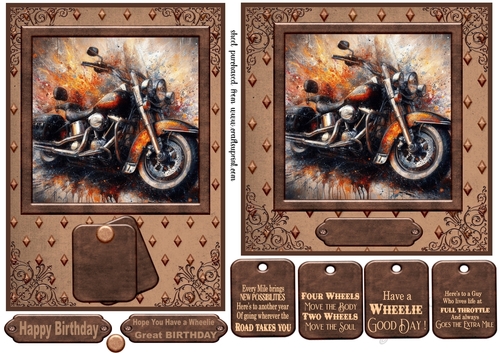 5x7 and 6x6 Motorbike card fronts 4
