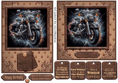 5x7 and 6x6 Motorbike card fronts 6