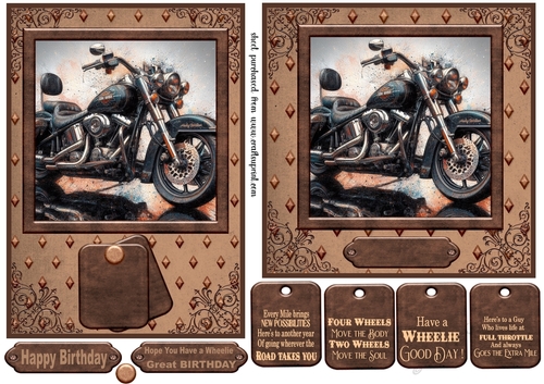 5x7 and 6x6 Motorbike card fronts 8