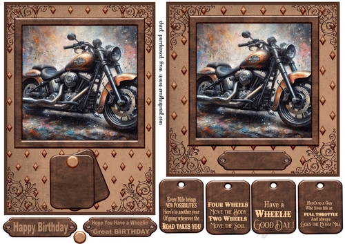 5x7 and 6x6 Motorbike card fronts 9