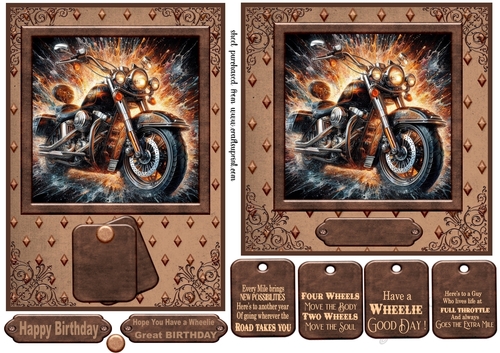 5x7 and 6x6 Motorbike card fronts 10
