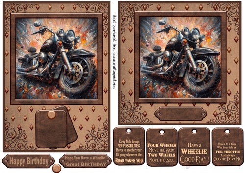 5x7 and 6x6 Motorbike card fronts 11