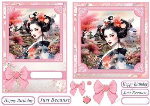5x7 and 6x6 Oriental themed card fronts 2