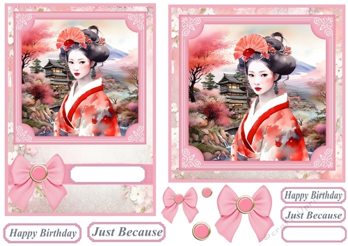 5x7 and 6x6 Oriental themed card fronts 3