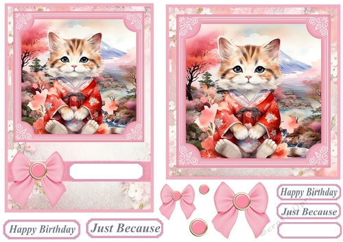5x7 and 6x6 Oriental themed card fronts 4