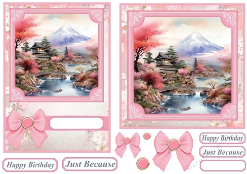 5x7 and 6x6 Oriental themed card fronts 6