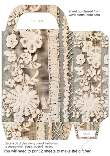 Antique lace gift bag 1