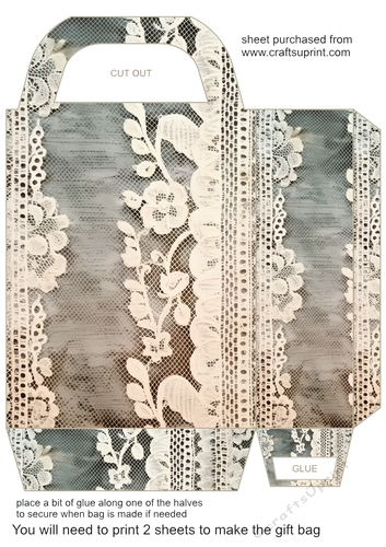 Antique lace gift bag 2