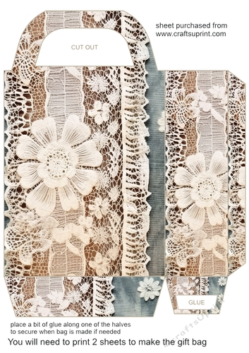 Antique lace gift bag 3