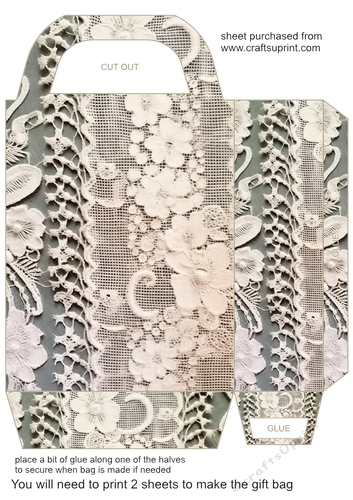 Antique lace gift bag 5