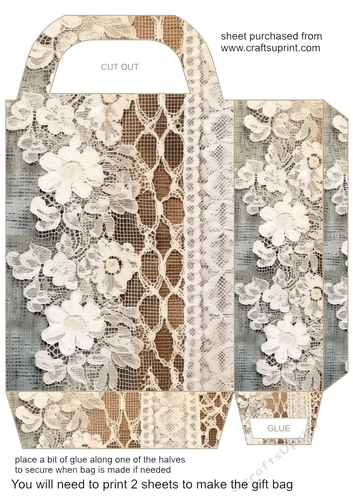 Antique lace gift bag 6