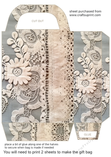 Antique lace gift bag 7