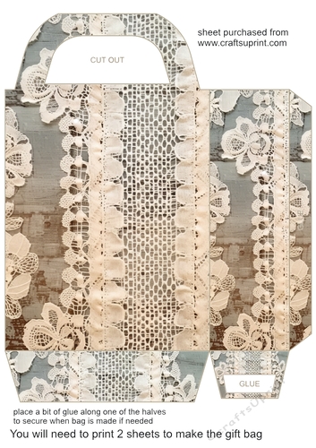 Antique lace gift bag 8