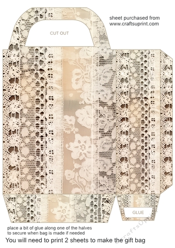 Antique lace gift bag 9