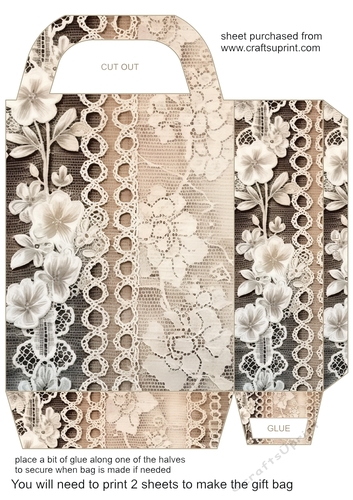 Antique lace gift bag 11