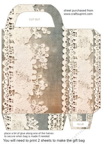 Antique lace gift bag 12