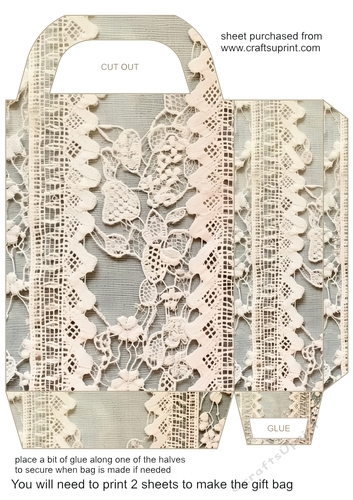 Antique lace gift bag 17