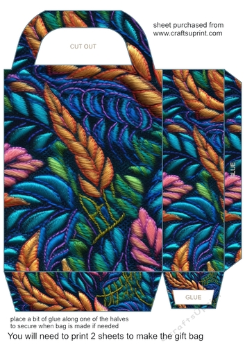 Embroidery effect gift bag 7