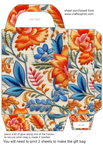 Embroidery effect gift bag 8