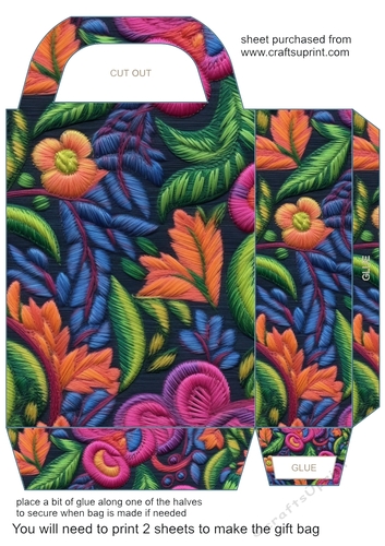 Embroidery effect gift bag 9