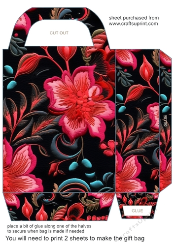 Embroidery effect gift bag 11