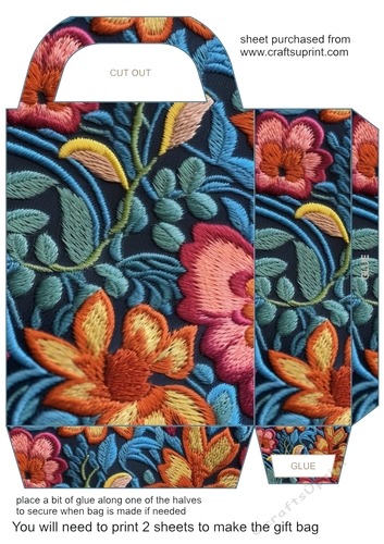 Embroidery effect gift bag 14