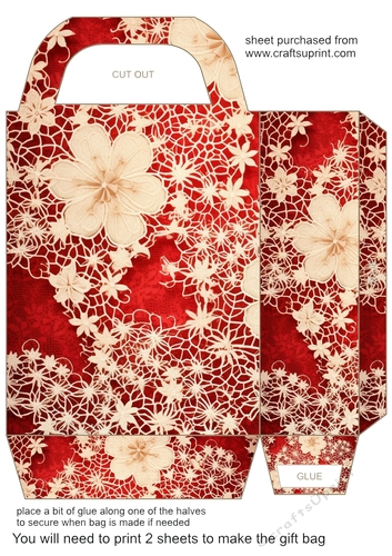 Christmas lace gift bag 1