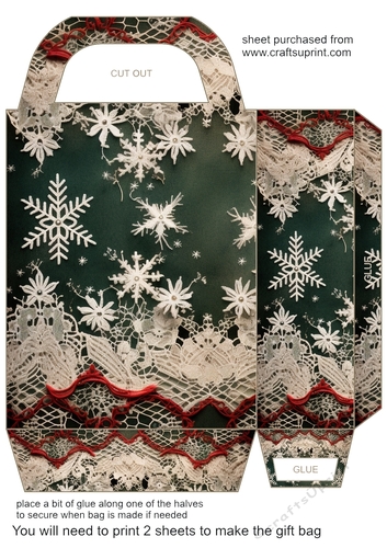 Christmas lace gift bag 4