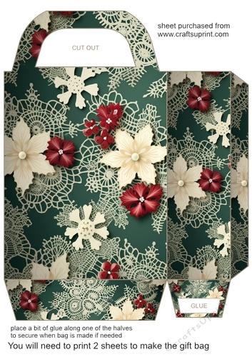 Christmas lace gift bag 6