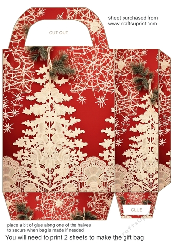 Christmas lace gift bag 7