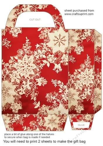Christmas lace gift bag 8