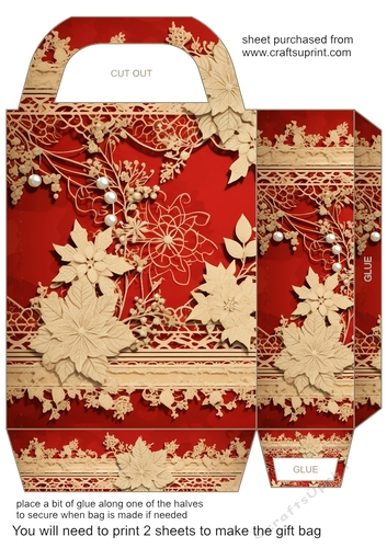 Christmas lace gift bag 11