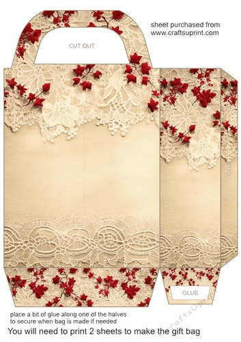 Christmas lace gift bag 13