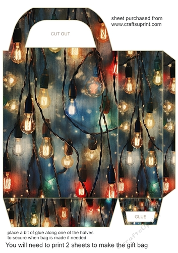 Christmas lights gift bag 1