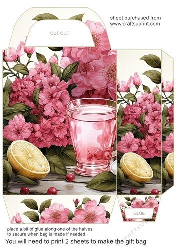 Floral crockery gift bag 5
