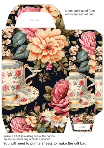 Floral crockery gift bag 7