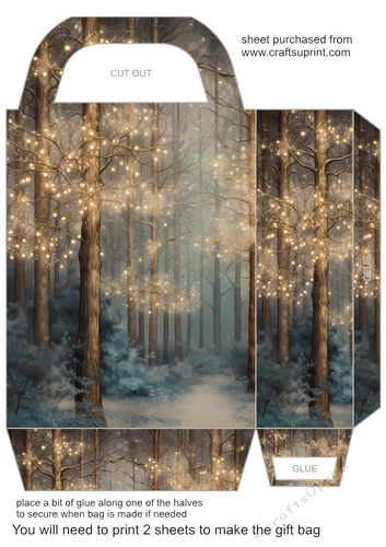 Christmas forest gift bag 1